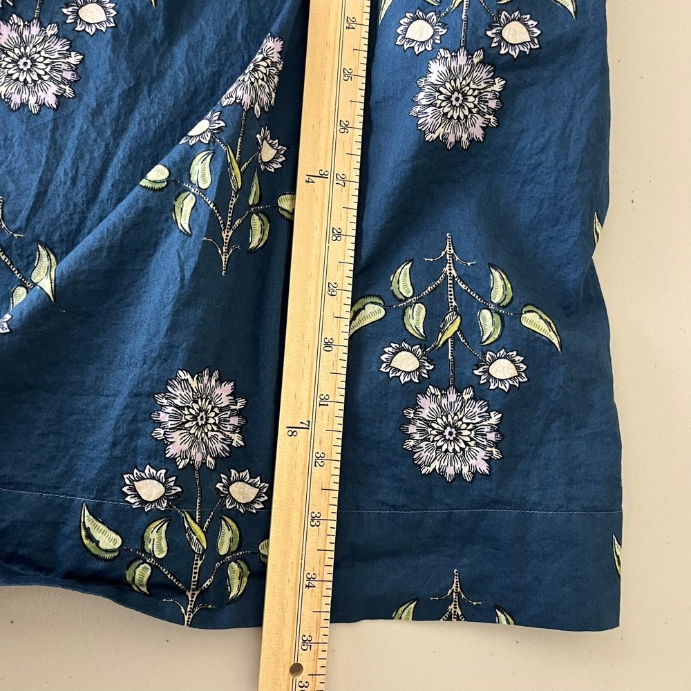 Old Navy Womens 2X Teal Blue Floral Off The Shoulder Puff Sleeve Blouse Top - Picture 11 of 12